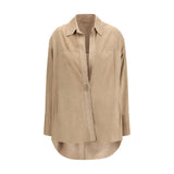 Salvatore Santoro Beige Lamb Ovis Aries Shirt - Oversized Fit