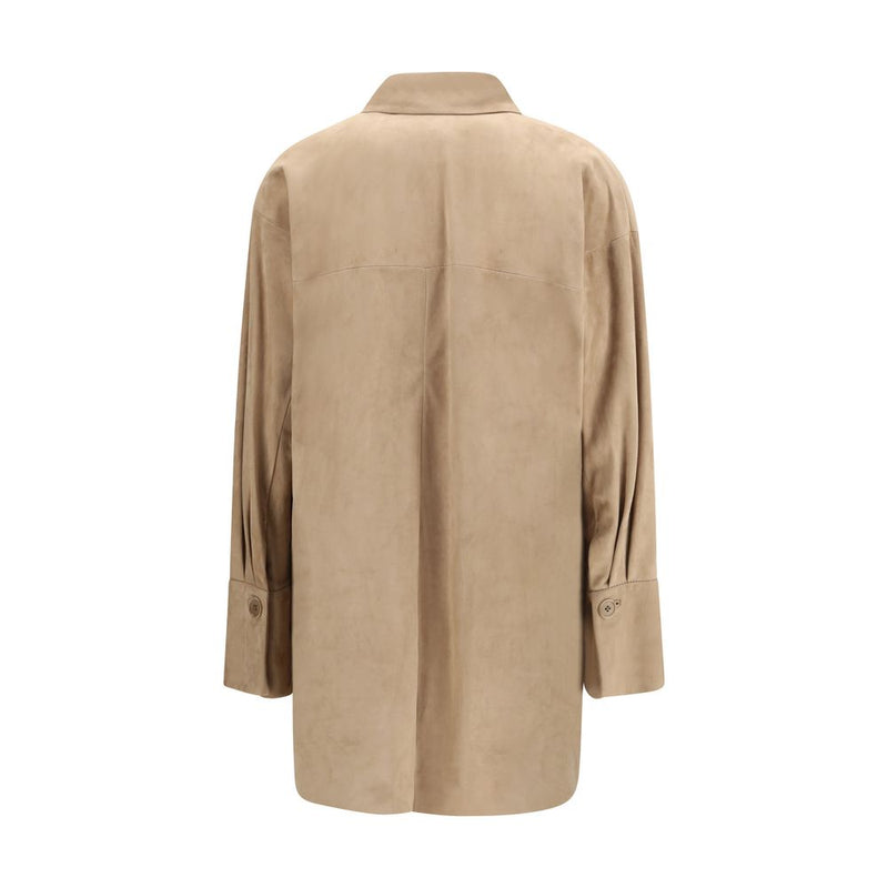 Salvatore Santoro Beige Lamb Ovis Aries Shirt - Oversized Fit