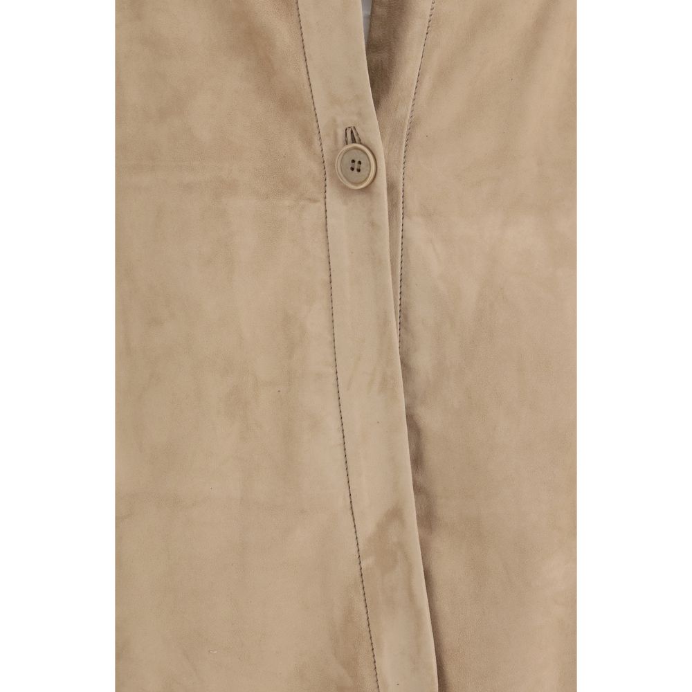 Salvatore Santoro Beige Lamb Ovis Aries Shirt - Oversized Fit