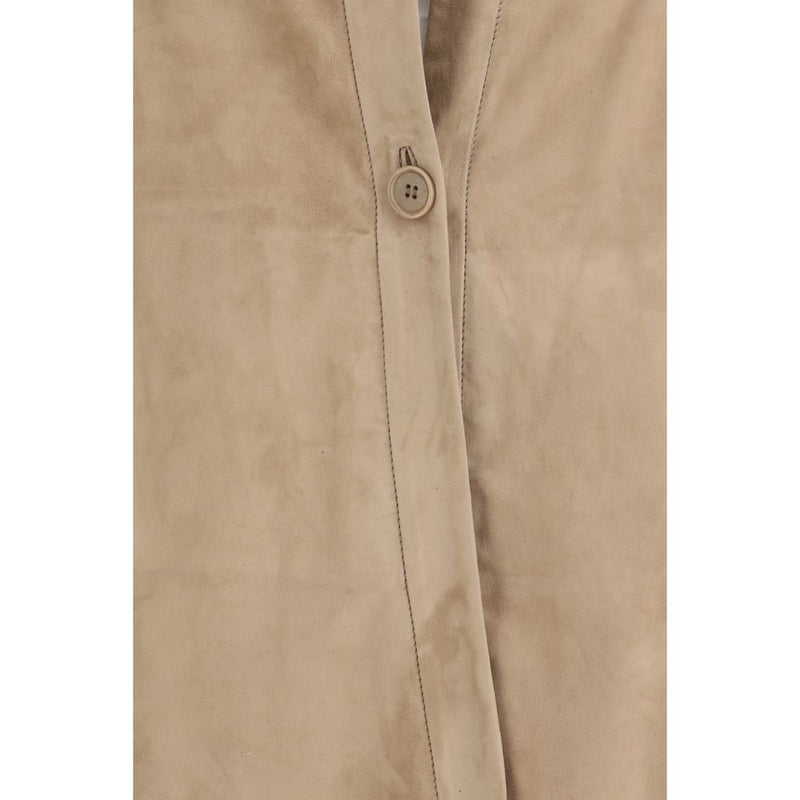 Salvatore Santoro Beige Lamb Ovis Aries Shirt - Oversized Fit
