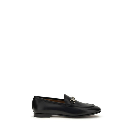 Gucci Black Calf Leather Bos Taurus Slip-On Loafers