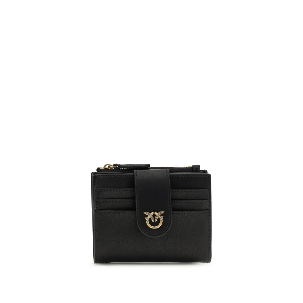 PINKO Black Calf Leather Bos Taurus Wallet - Elegant & Functional