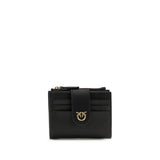 PINKO Black Calf Leather Bos Taurus Wallet - Elegant & Functional