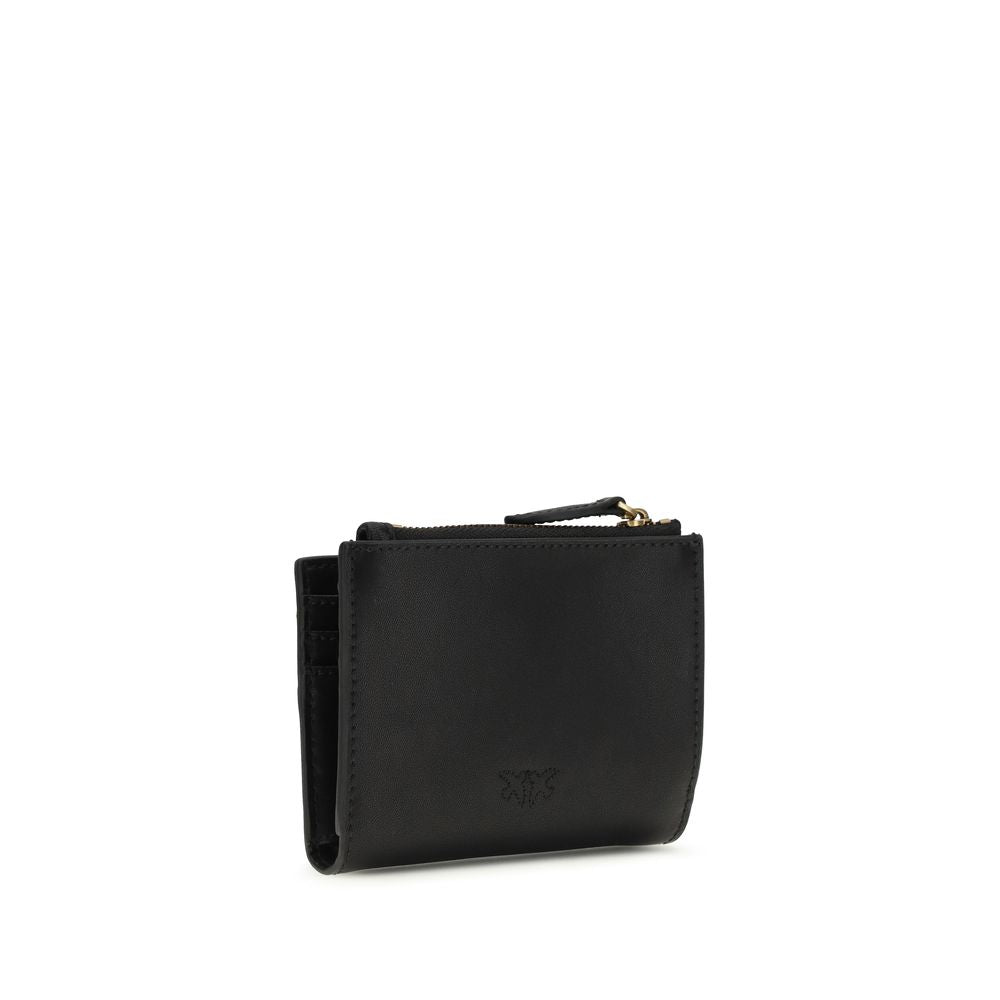 PINKO Black Calf Leather Bos Taurus Wallet - Elegant & Functional