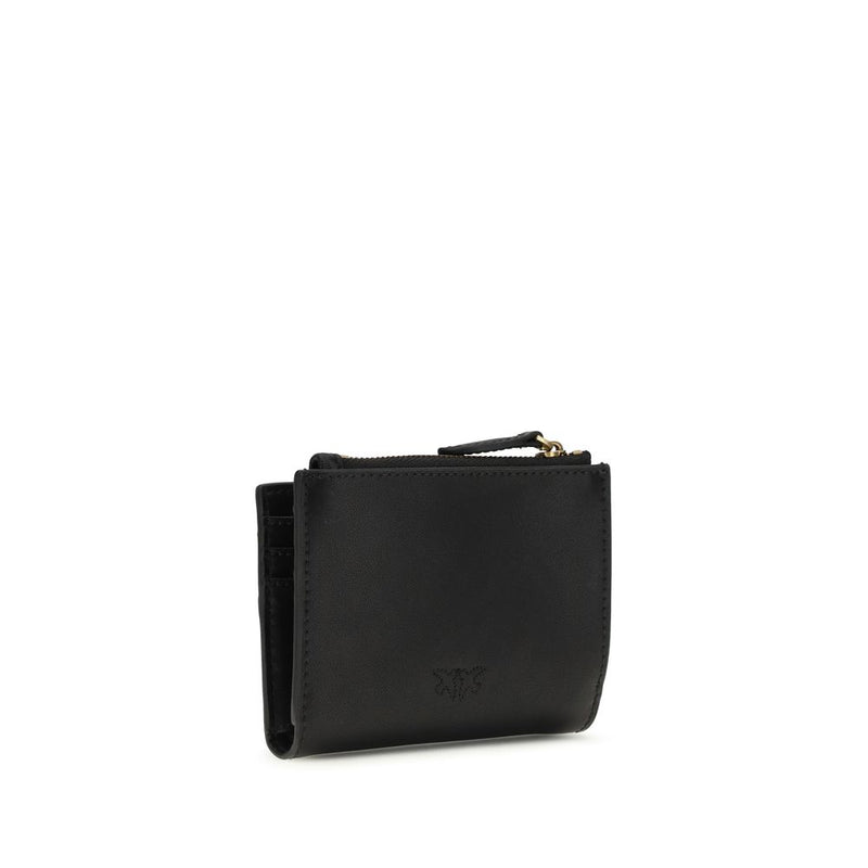 PINKO Black Calf Leather Bos Taurus Wallet - Elegant & Functional