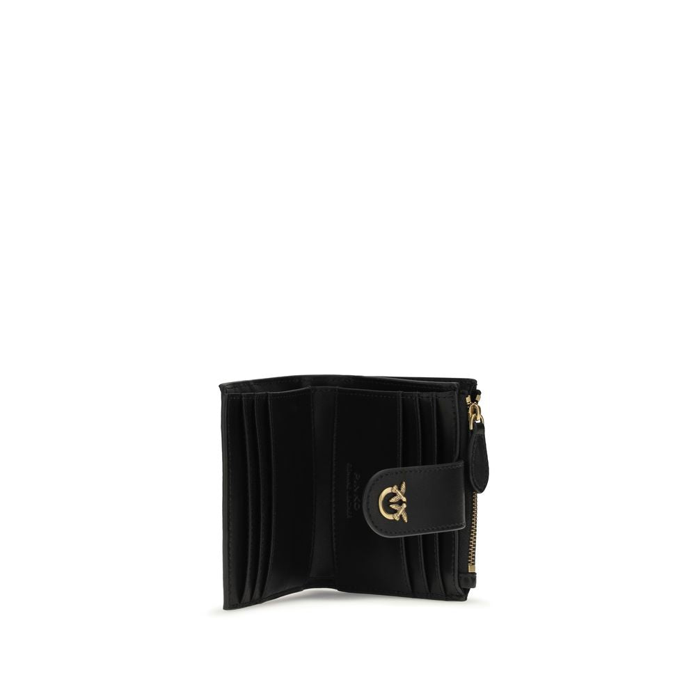 PINKO Black Calf Leather Bos Taurus Wallet - Elegant & Functional