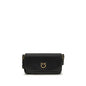 PINKO Black Calf Leather Bos Taurus Shoulder Bag