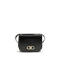 Ferragamo Black Calf Leather Bos Taurus Shoulder Bag