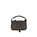 Chloé Brown Calf Leather Marcie Shoulder Bag
