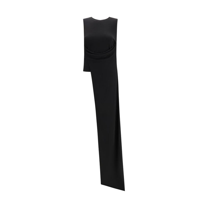 Ami Paris Black Viscose Top with Lavallière Neckline