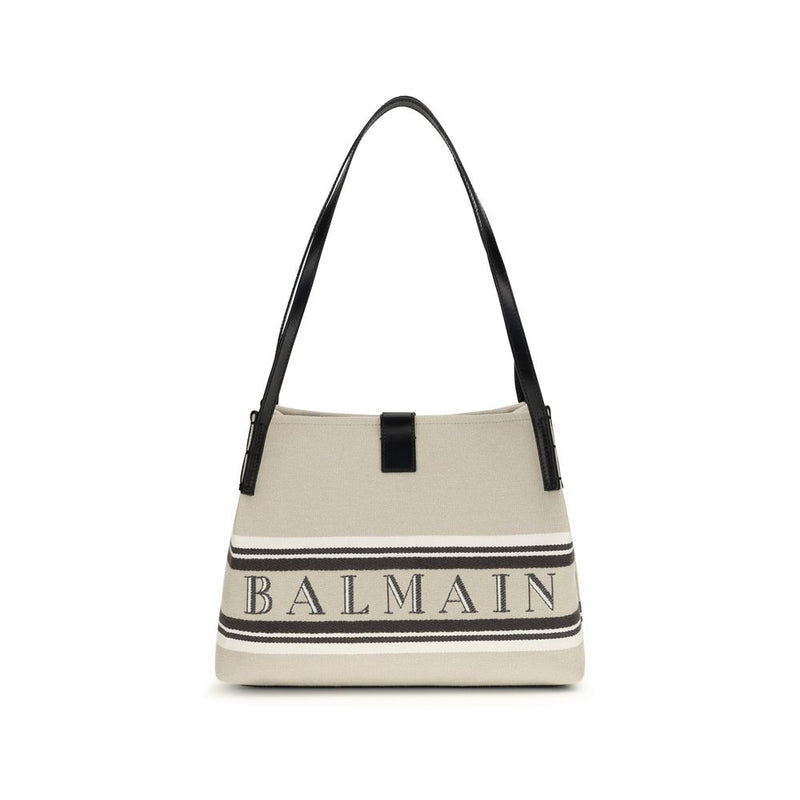 Balmain Beige Cotton Shoulder Bag - Élégant et Pratique