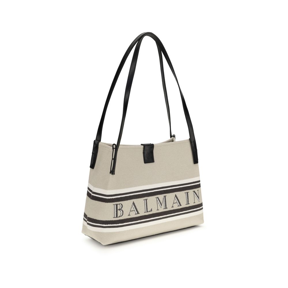 Balmain Beige Cotton Shoulder Bag - Élégant et Pratique