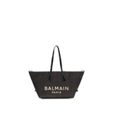 Sac à épaule Balmain Black Raffia Track