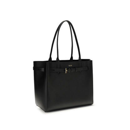 Tom Ford Black Calf Leather Bos Taurus Shoulder Bag
