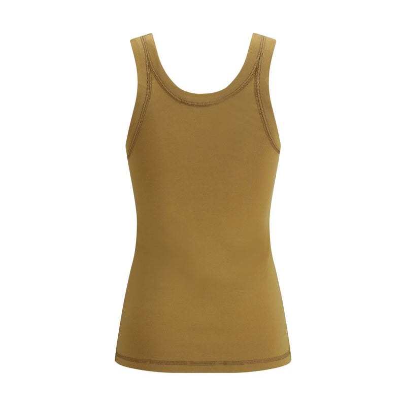 Lemaire Brown Cotton Top - Stylish Ribbed Design for Women