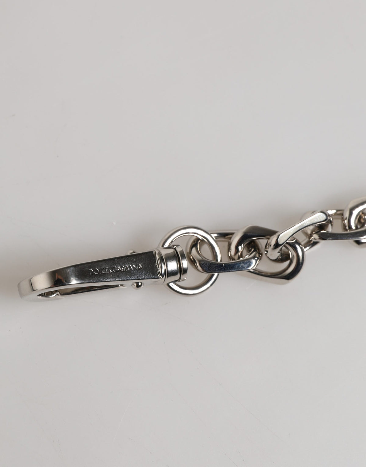 Bracelet Chaîne en Métal Argenté avec Perles Grises - Dolce & Gabbana