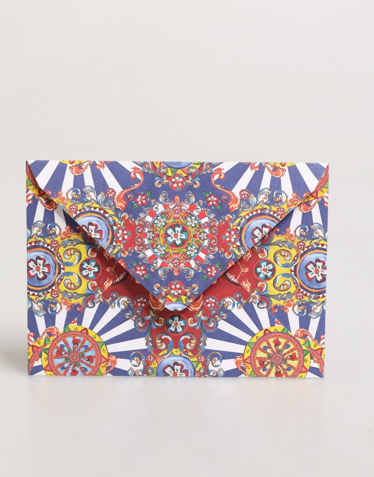 Dolce & Gabbana Multicolor Carretto Siciliano Envelope Postcard Holder