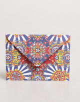 Dolce & Gabbana Multicolor Carretto Siciliano Envelope Postcard Holder
