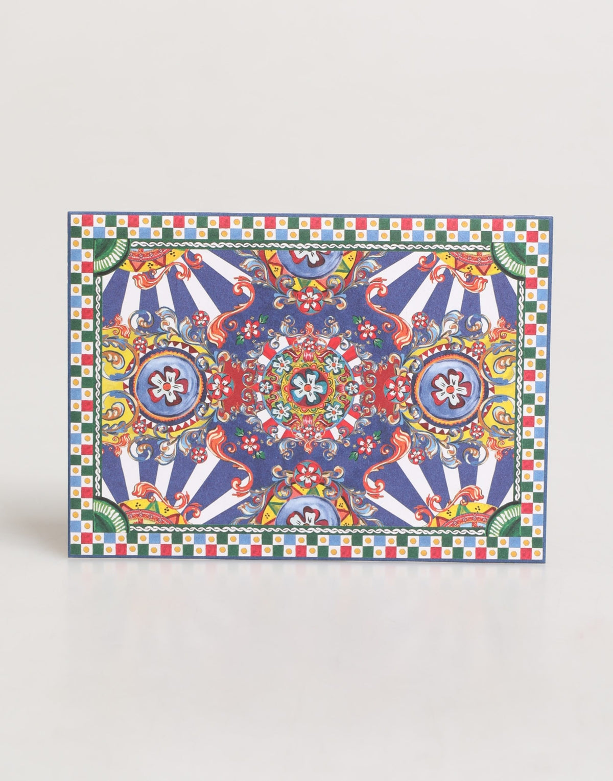 Dolce & Gabbana Multicolor Carretto Siciliano Envelope Postcard Holder