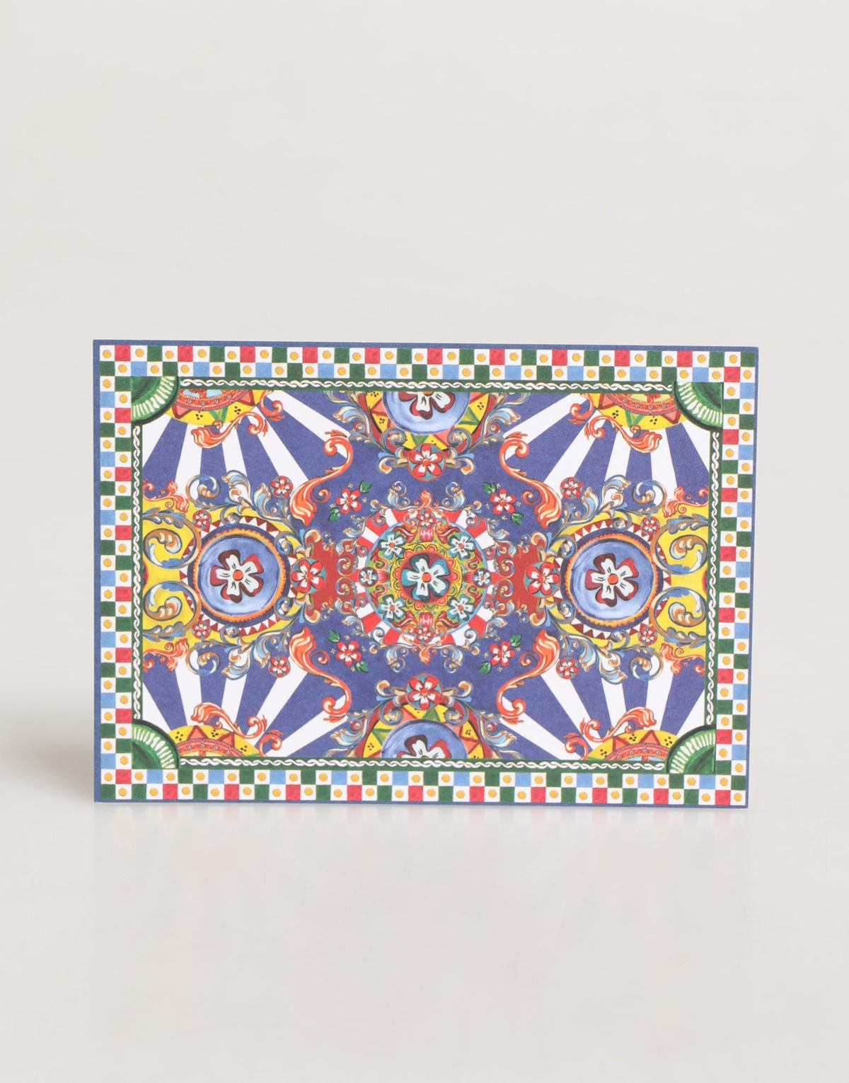 Dolce & Gabbana Multicolor Carretto Siciliano Envelope Postcard Holder