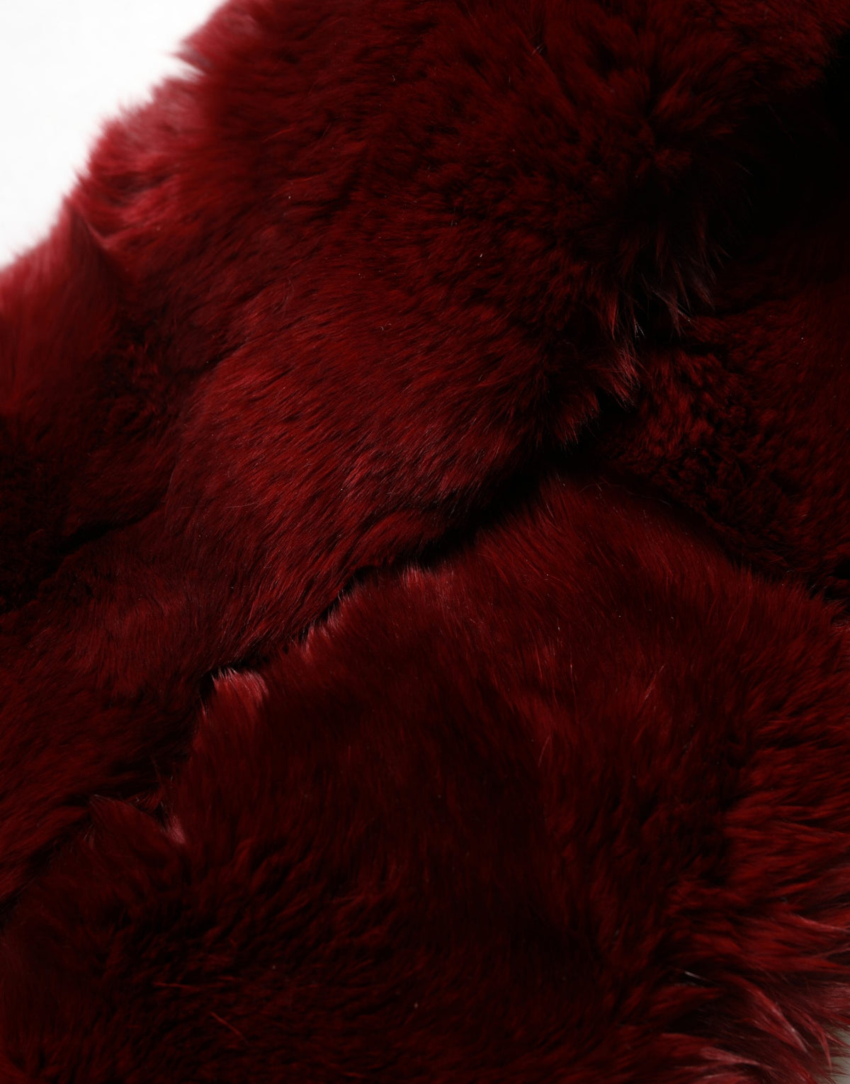 Dolce & Gabbana Red Lamb Fur Collar Neck Wrap Scarf