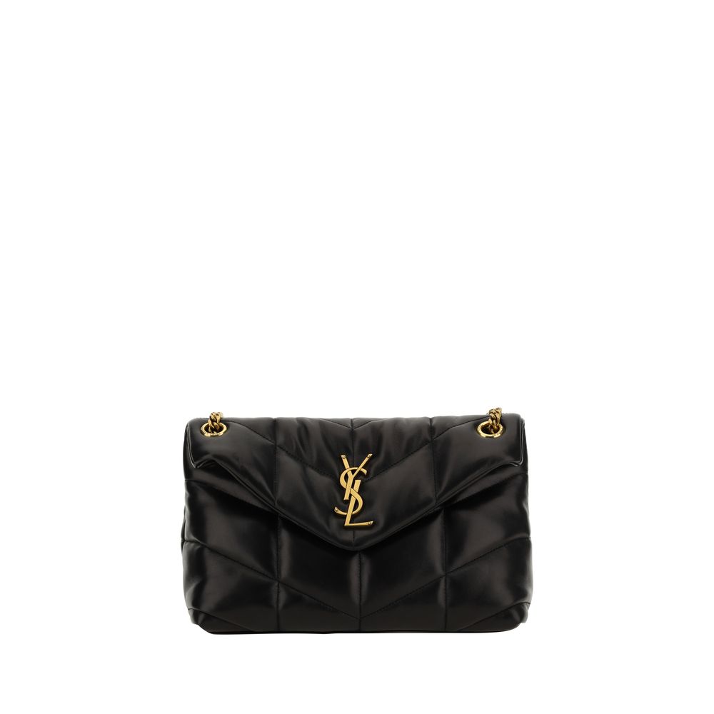 Saint Laurent Black Lambskin LouLou Shoulder Bag