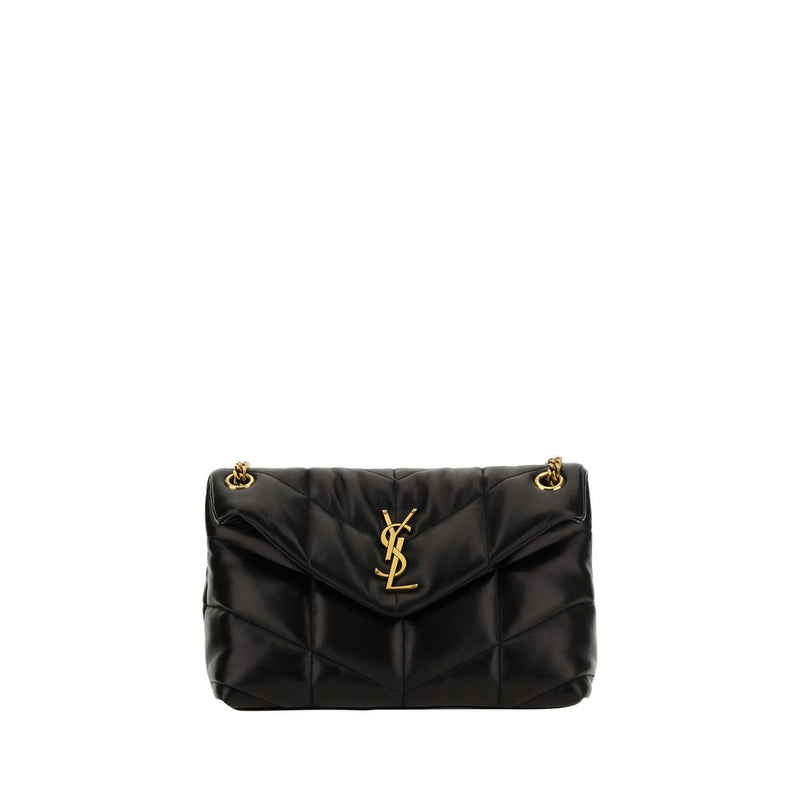 Saint Laurent Black Lambskin LouLou Shoulder Bag