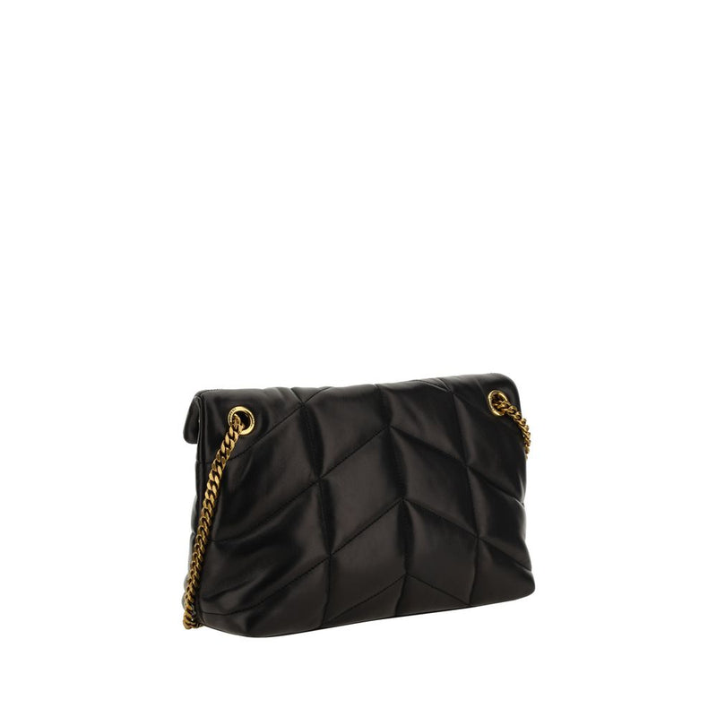 Saint Laurent Black Lambskin LouLou Shoulder Bag