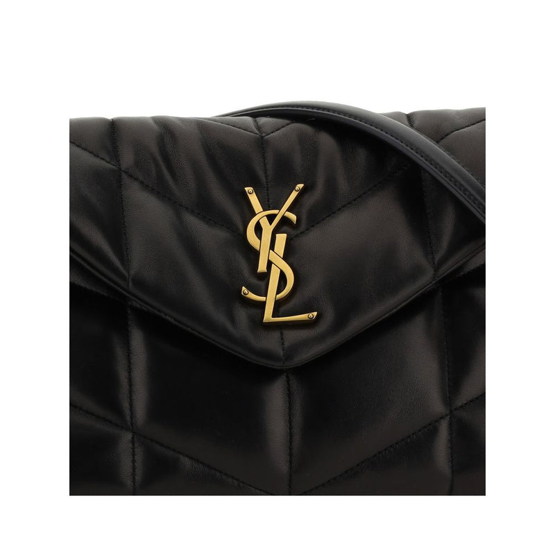 Saint Laurent Black Lambskin LouLou Shoulder Bag