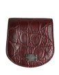 Étui à préservatifs Dolce &amp; Gabbana bordeaux en cuir exotique, format portefeuille