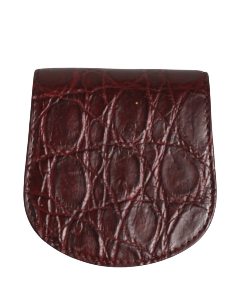 Dolce & Gabbana Bordeauxrode Exotische Huid Condoomhoes Houder Zakportemonnee