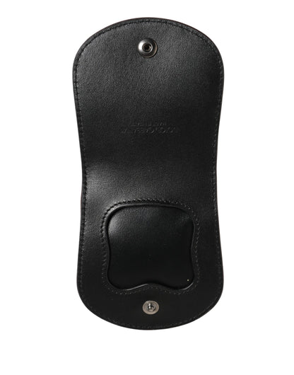 Étui à préservatifs Dolce &amp; Gabbana bordeaux en cuir exotique, format portefeuille