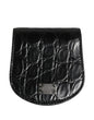 Étui à préservatifs Dolce &amp; Gabbana en cuir noir exotique, format portefeuille