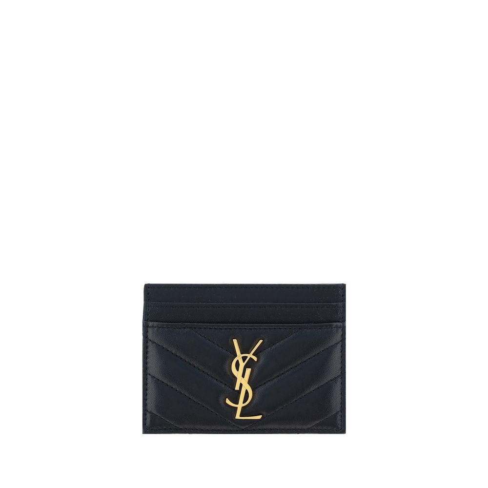 Saint Laurent Black Lambskin Card Holder - Ovis Aries Model