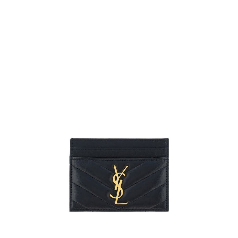 Saint Laurent Black Lambskin Card Holder - Ovis Aries Model
