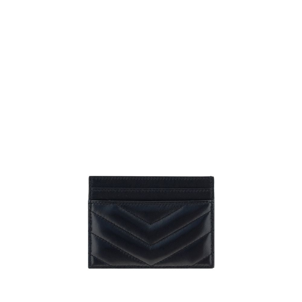 Saint Laurent Black Lambskin Card Holder - Ovis Aries Model