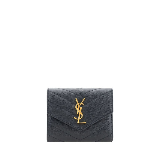 Saint Laurent Black Calf Leather Bos Taurus Wallet