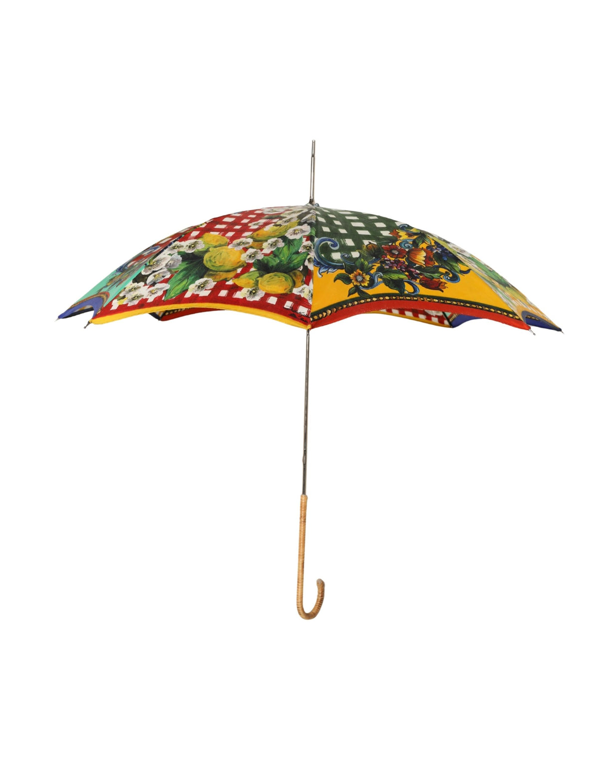 Dolce & Gabbana Multicolor Carretto Siciliano Print Umbrella