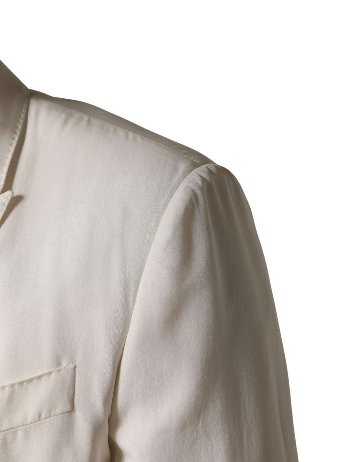 Veste blazer Dolce &amp; Gabbana blanche en coton à simple boutonnage