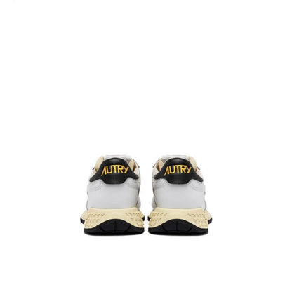 Autry White Fabric Low Top Sneakers