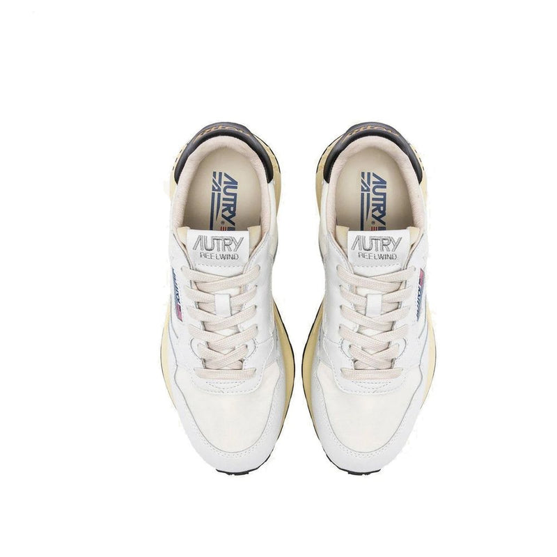 Autry White Fabric Low Top Sneakers for Women - Stylish & Comfortable