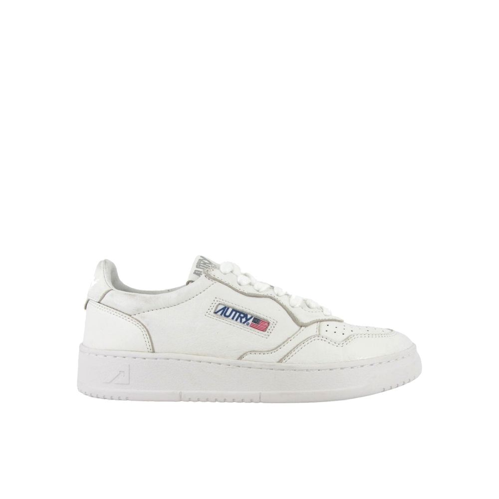 Autry White Leather Low Top Sneakers for Women
