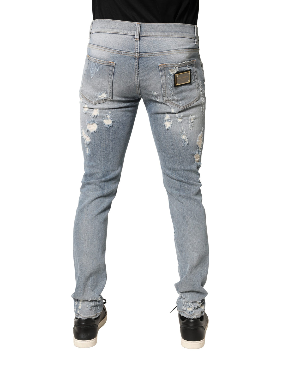 Jean skinny bleu clair délavé pour homme Dolce &amp; Gabbana