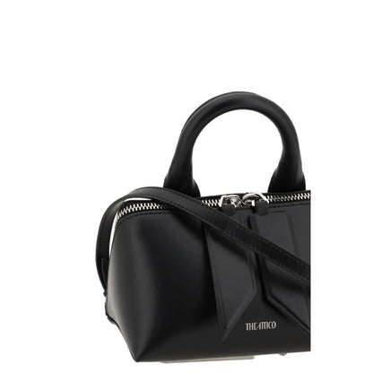 The Attico Black Calf Leather Bos Taurus Shoulder Bag