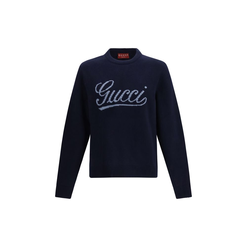 Gucci Blue Wool Sweatshirt