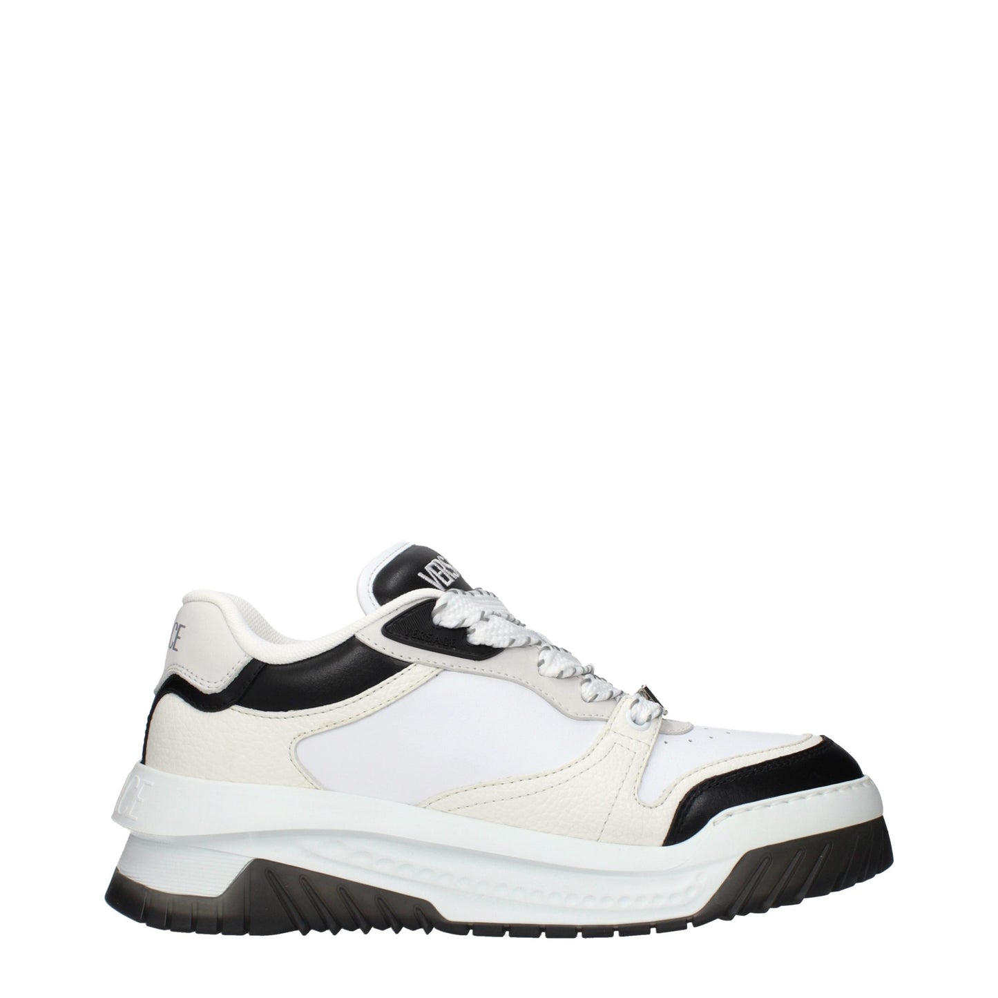 Versace White Leather Low Top Sneakers