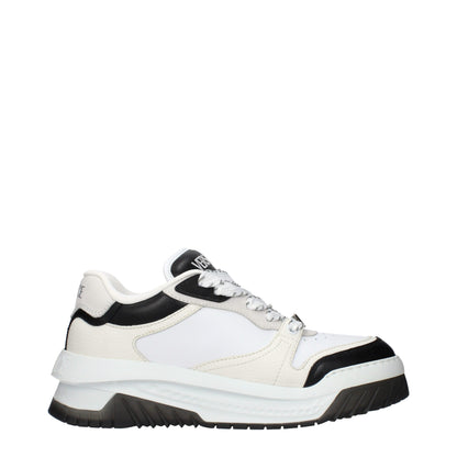 Versace White Leather Low Top Sneakers