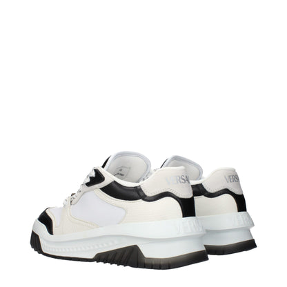 Versace White Leather Low Top Sneakers