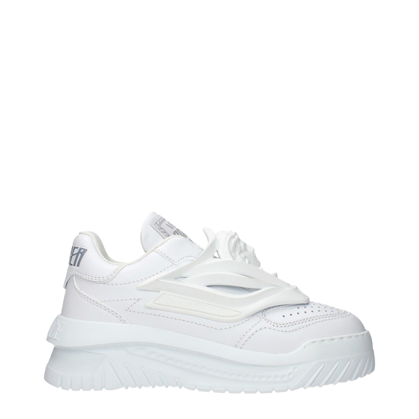 Versace White Leather Low Top Sneakers