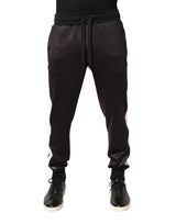 Pantalon de jogging skinny en polyester marron Dolce &amp; Gabbana